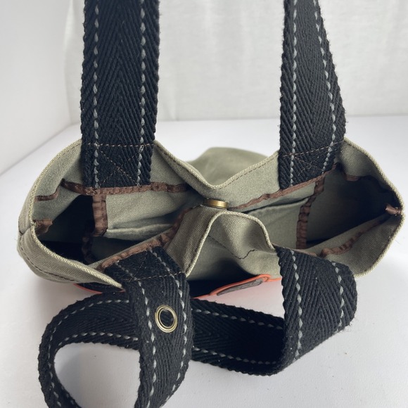 Chala Green Fox Canvas Tote Bag W/ Black Handles Lightly Used - Picture 11 of 16